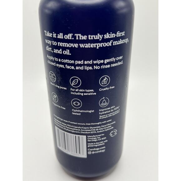 Curology Micellar Makeup Remover Silky Gel-Water Concentrate, 8.5 fl oz ea, 3 Ct - Picture 2 of 4